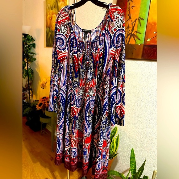 INC International concepts multicolor dress 2X - Picture 3 of 9